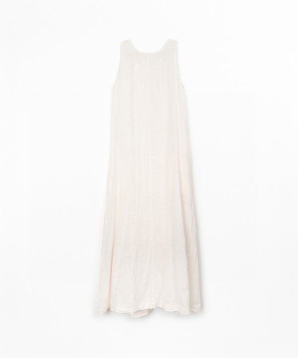 Vestido comprido sem mangas em algod�o org�nico