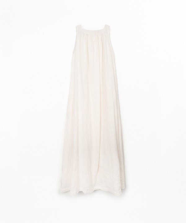 Vestido comprido sem mangas em algod�o org�nico