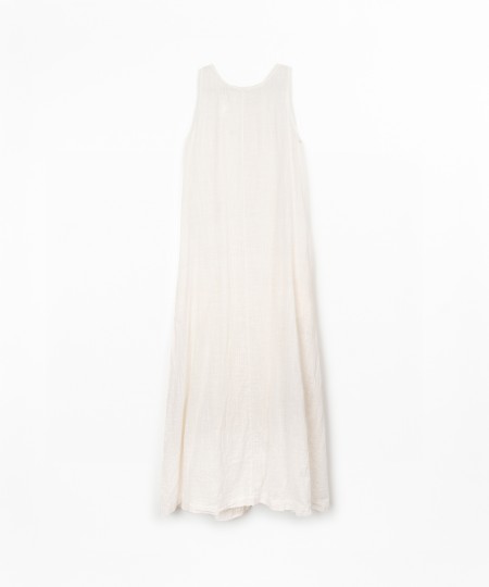 Vestido comprido sem mangas em algod�o org�nico