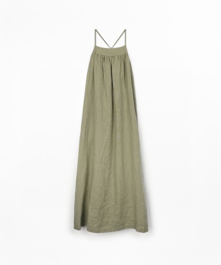 Vestido comprido em linho