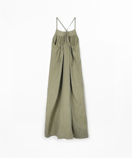 Vestido comprido em linho