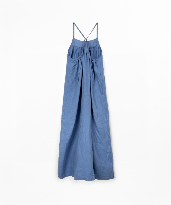 Vestido comprido em linho 