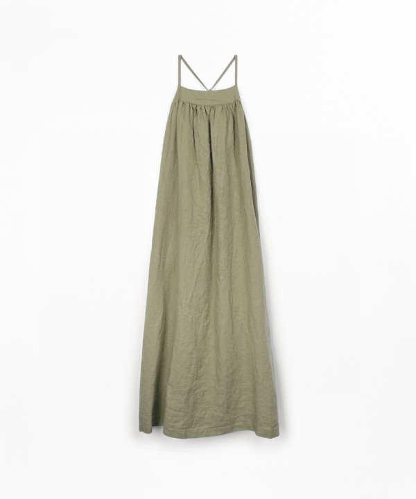 Vestido comprido em linho