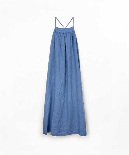 Vestido comprido em linho 