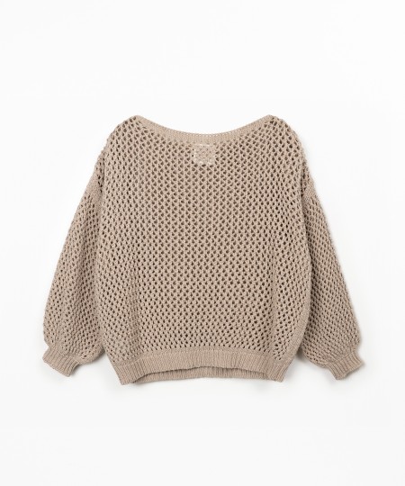 Camisola tricot em algodão e algodão reciclado