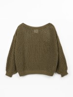 Camisola tricot em algod�o e algod�o reciclado