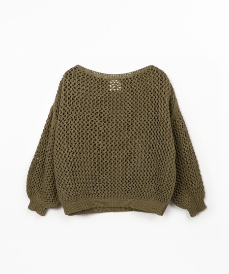 Camisola tricot em algodão e algodão reciclado