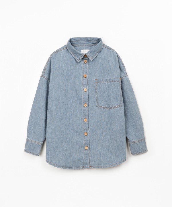 Camisa de ganga em algod�o