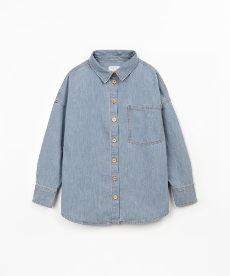 Camisa de ganga em algod�o