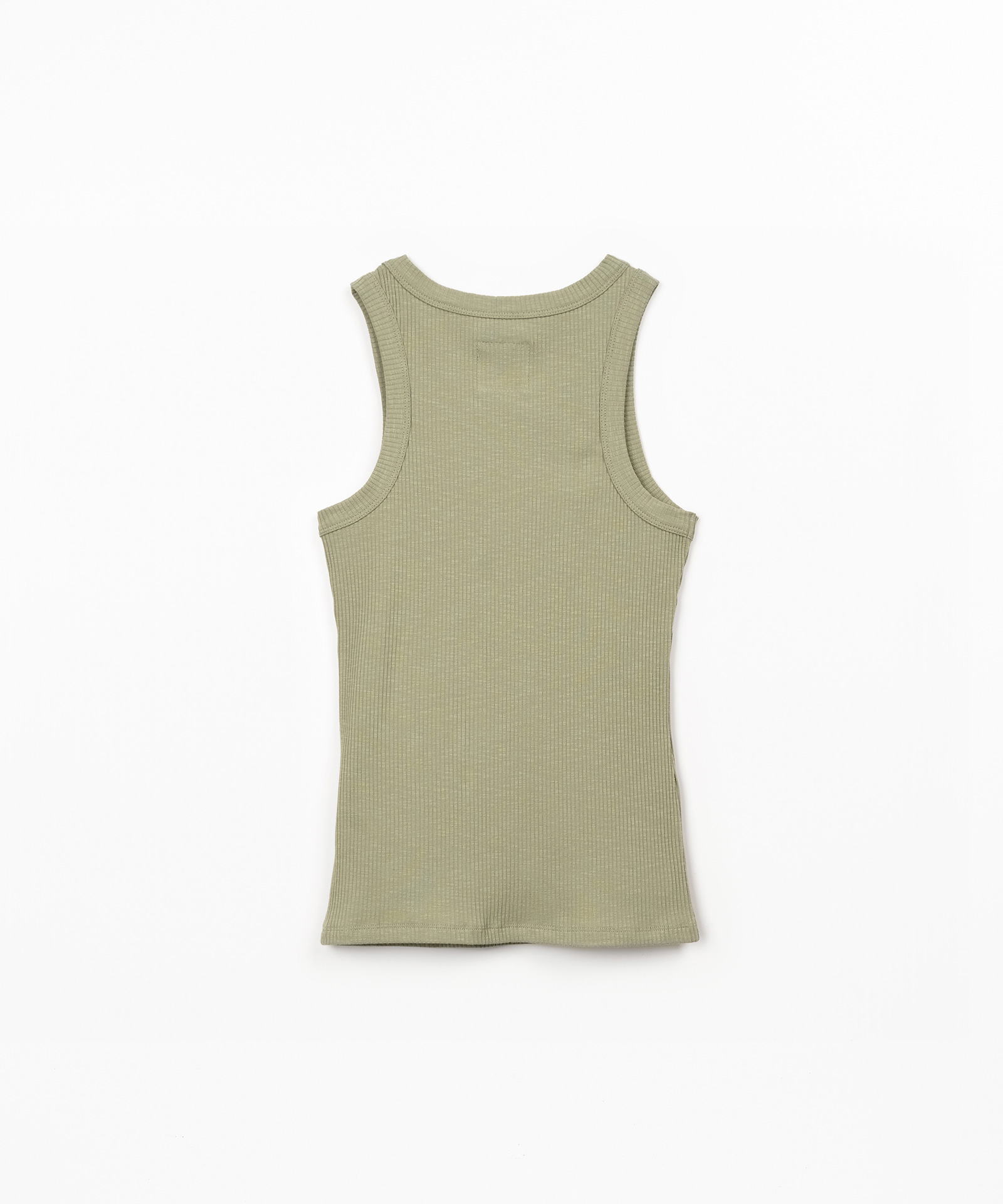 FLAMÉ RIB SLEEVELESS T-SHIRT