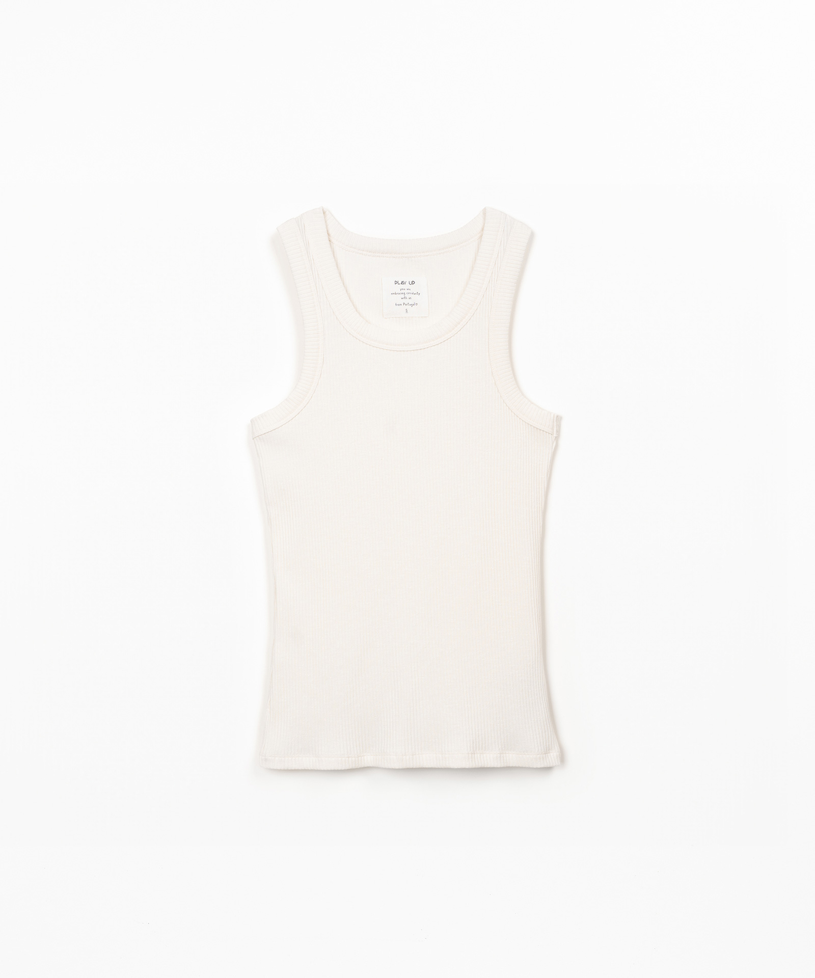 FLAMÉ RIB SLEEVELESS T-SHIRT