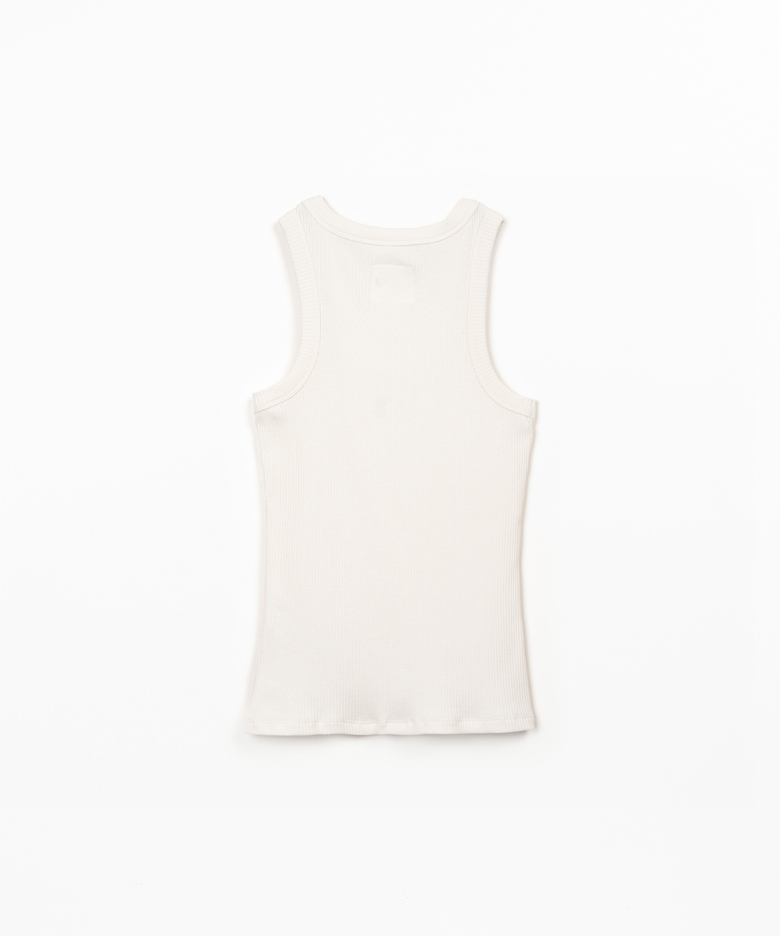 FLAMÉ RIB SLEEVELESS T-SHIRT