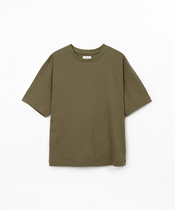 T-shirt em mistura de algodão orgânico e reciclado