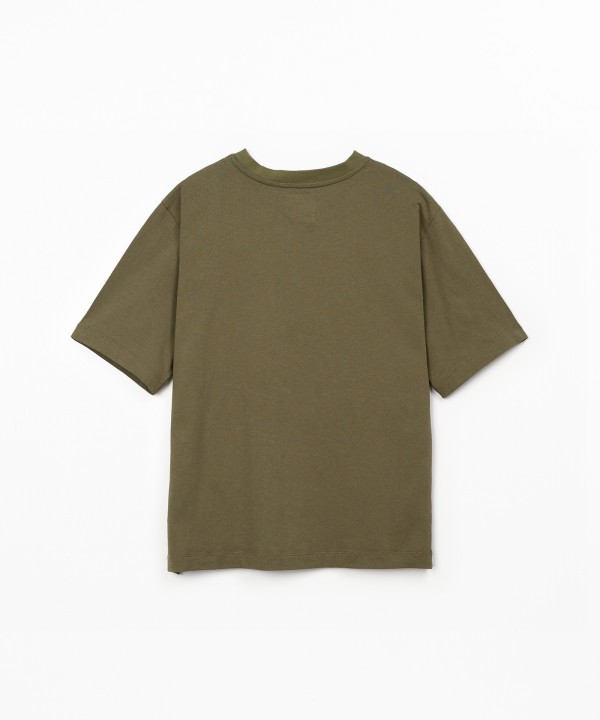 T-shirt em mistura de algodão orgânico e reciclado