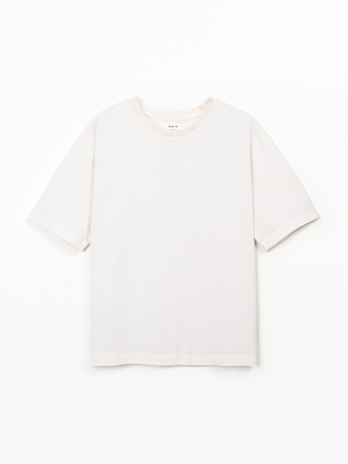 T-shirt em mistura de algodão orgânico e reciclado