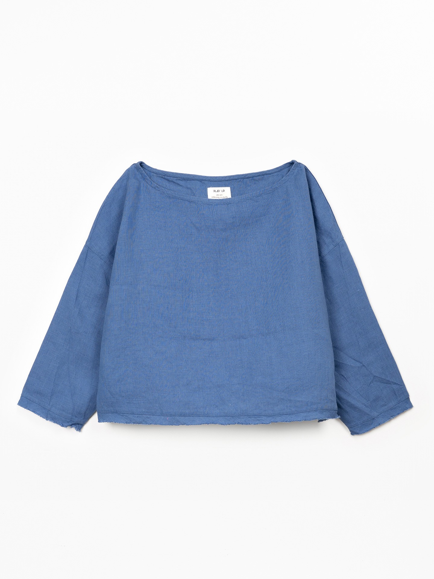 Camisola de linho com decote à barco