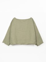 Camisola de linho com decote � barco