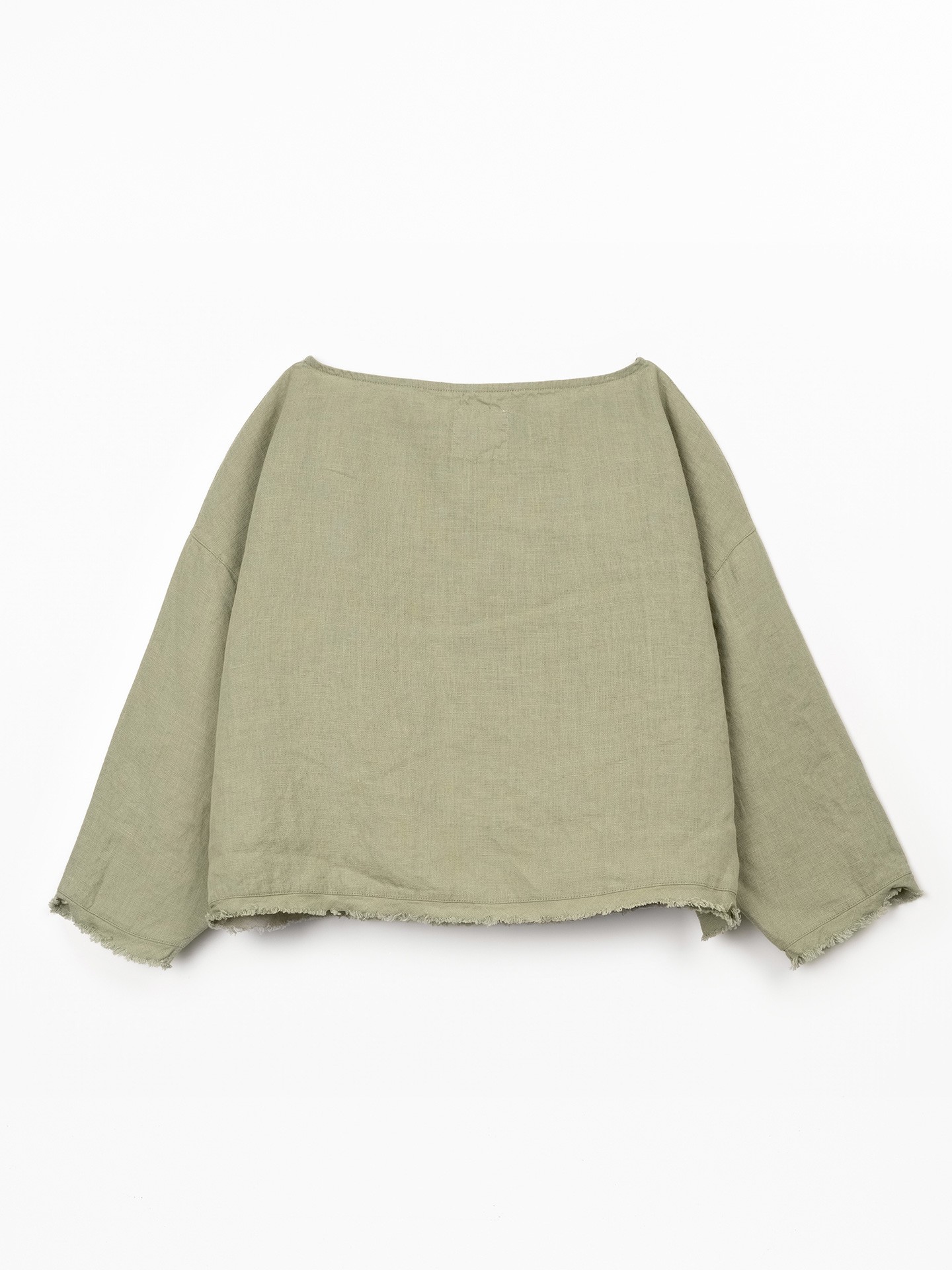 Camisola de linho com decote à barco