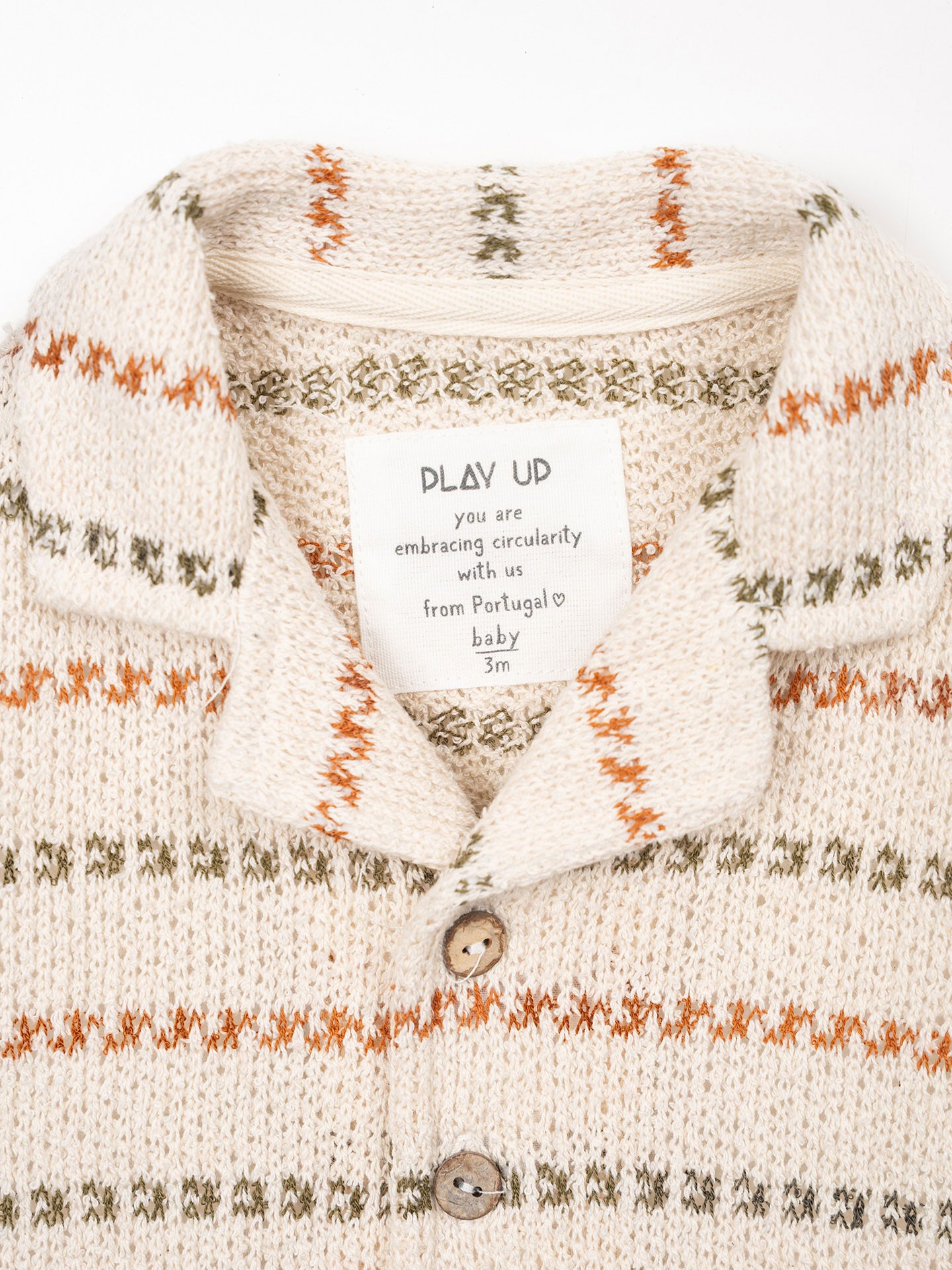 Camicia in jersey con miscela di fibre naturali e riciclate