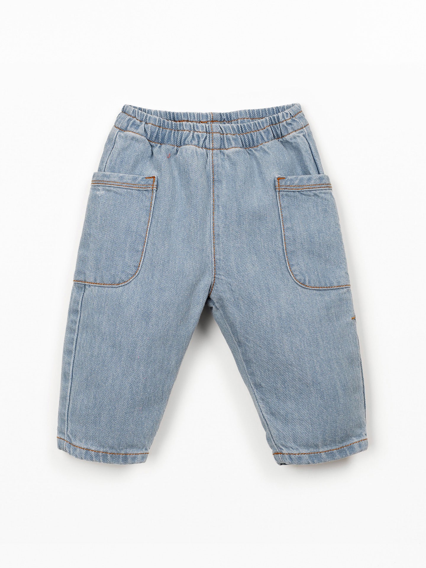 Pantaloni in denim con tasche laterali