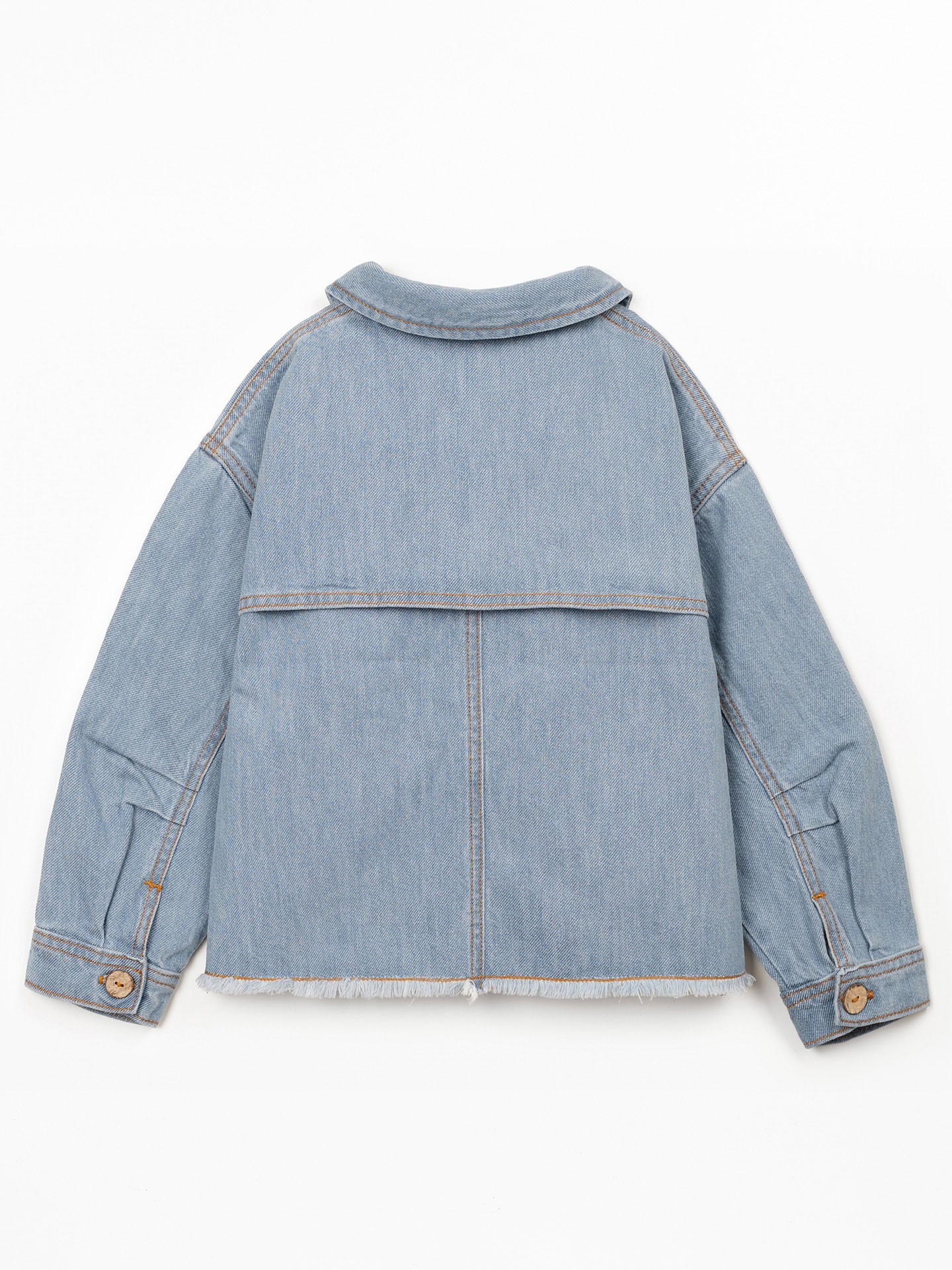 Chaqueta vaquera de algodón con bolsillos
