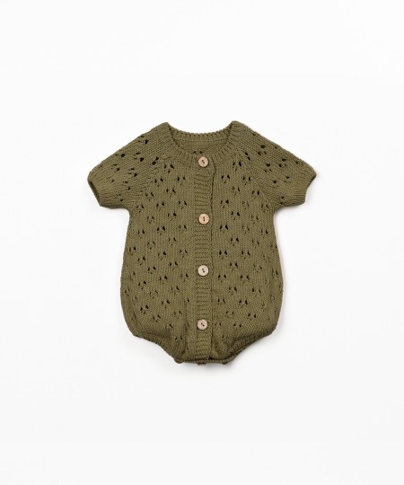 Combinaison tricot en mélange de coton et coton recyclé