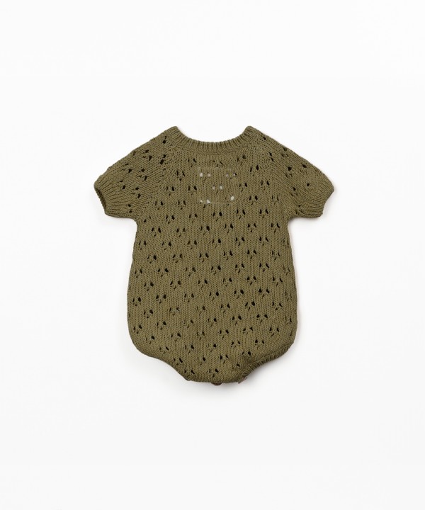 Combinaison tricot en m�lange de coton et coton recycl�