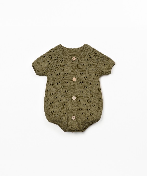 Combinaison tricot en m�lange de coton et coton recycl�