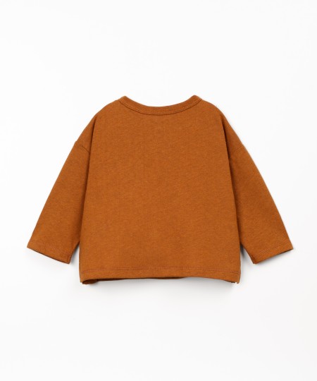 T-shirt in misto cotone biologico e lino