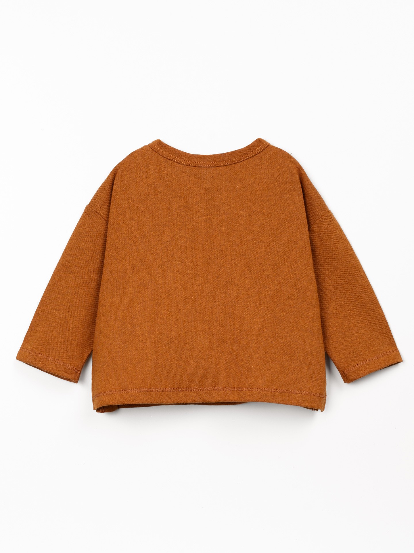 T-shirt in organic cotton and linen blend