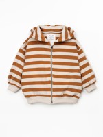 Striped knit jacket
