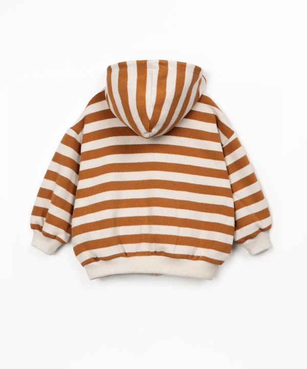 Veste en maille à rayures