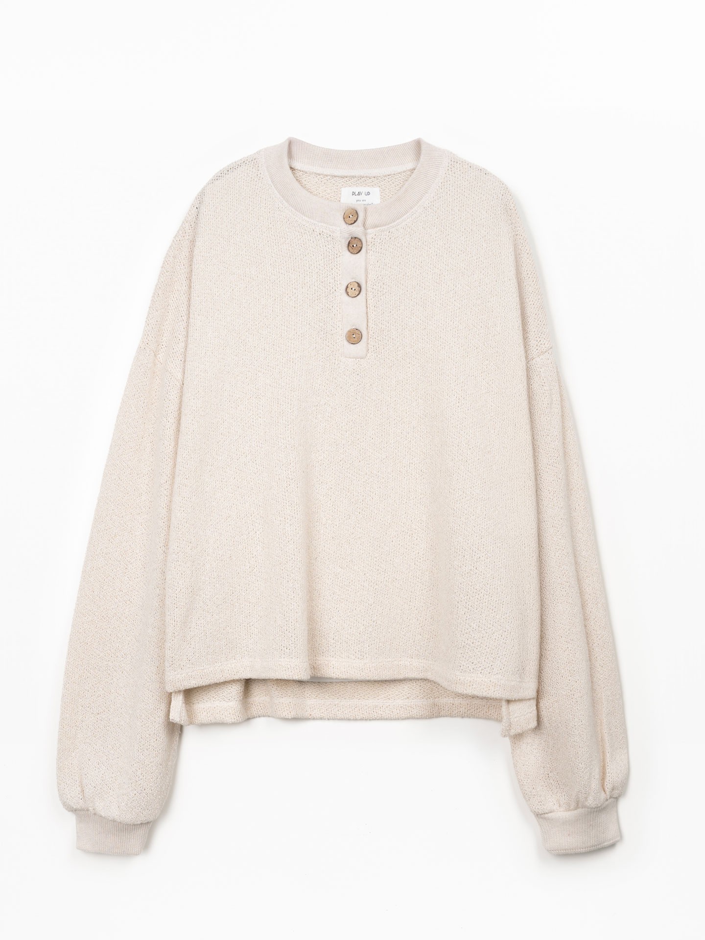 Pull en maille avec fibres naturelles