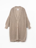 Knitted jacket with V-neck