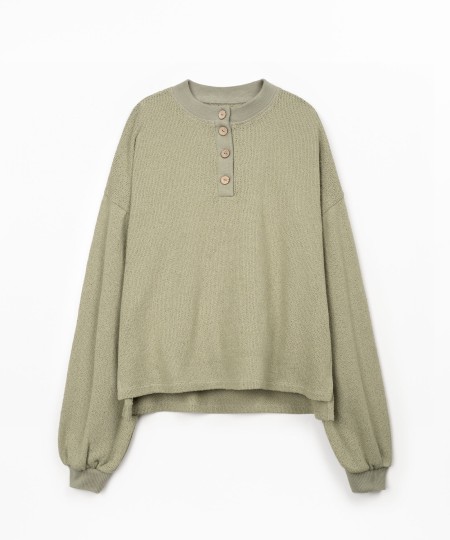 Pull en maille avec fibres naturelles