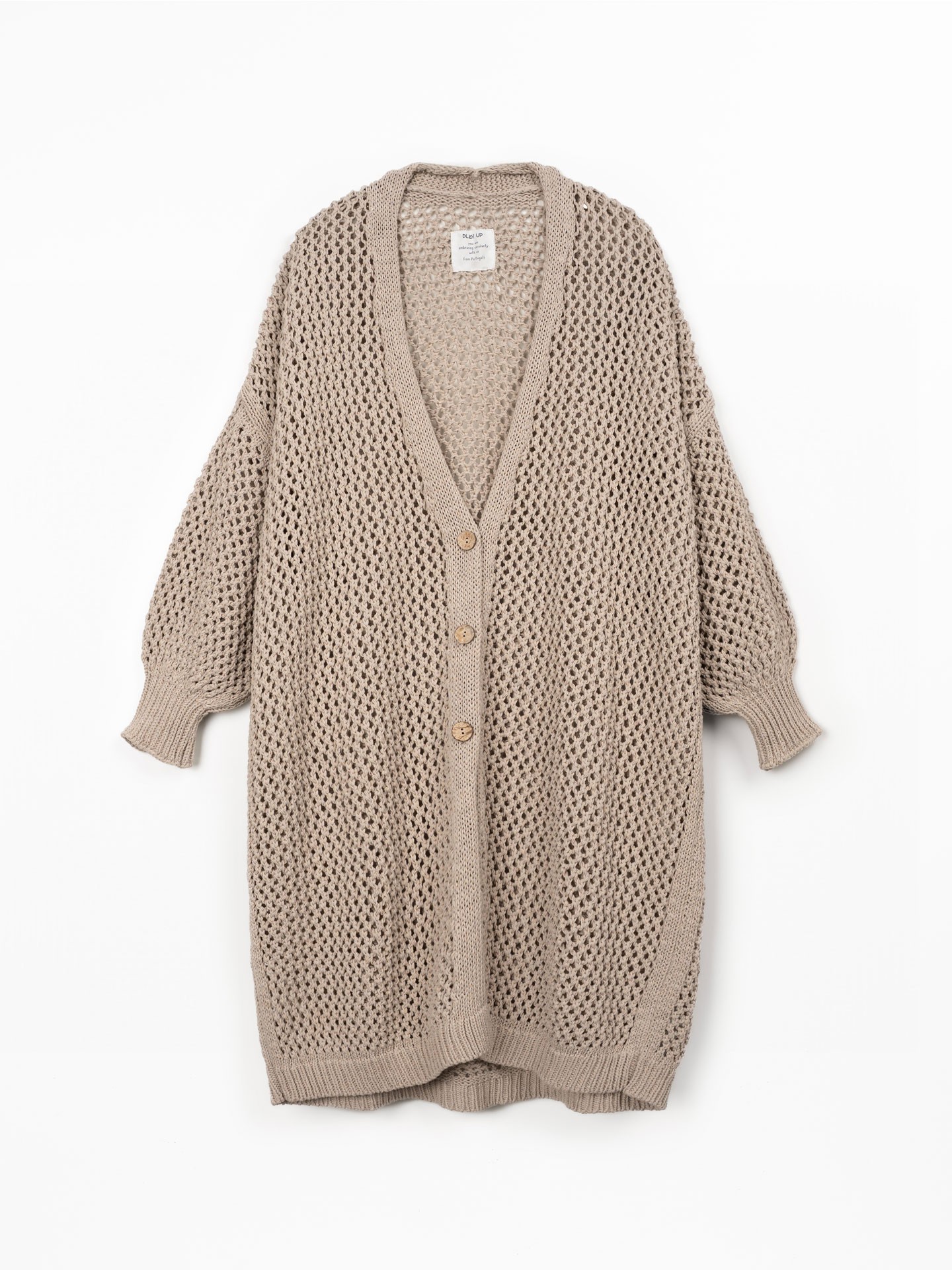 Knitted jacket with V-neck
