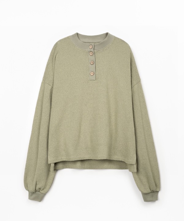 Pull en maille avec fibres naturelles