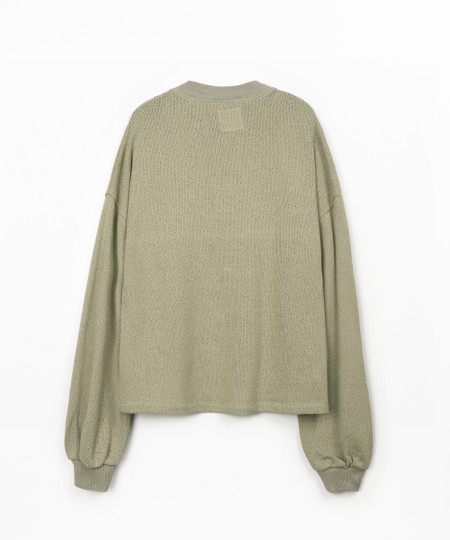 Pull en maille avec fibres naturelles