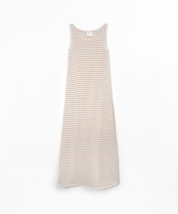 Vestido de malha com algodão reciclado