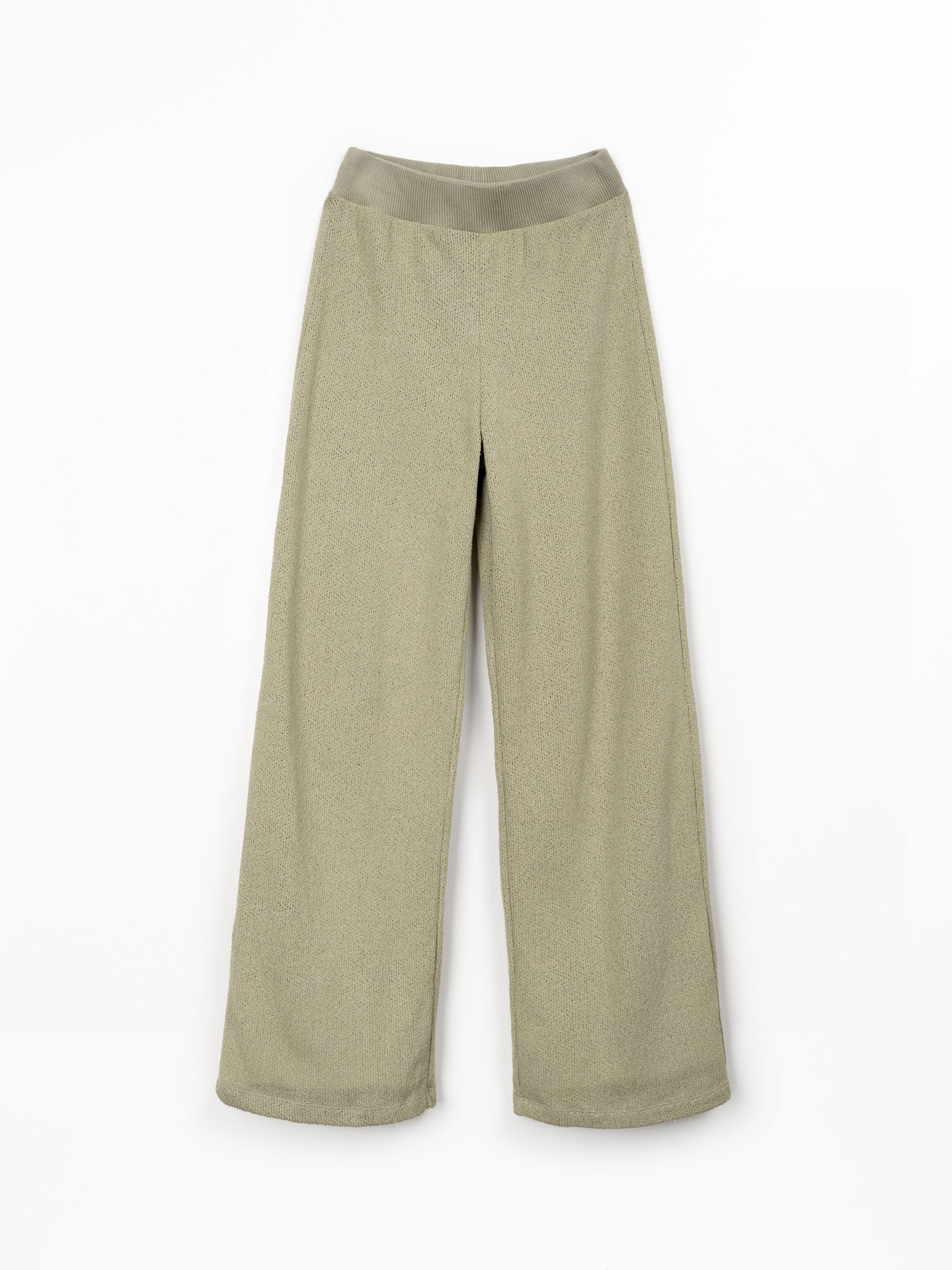 Pantaloni in maglina di cotone riciclato