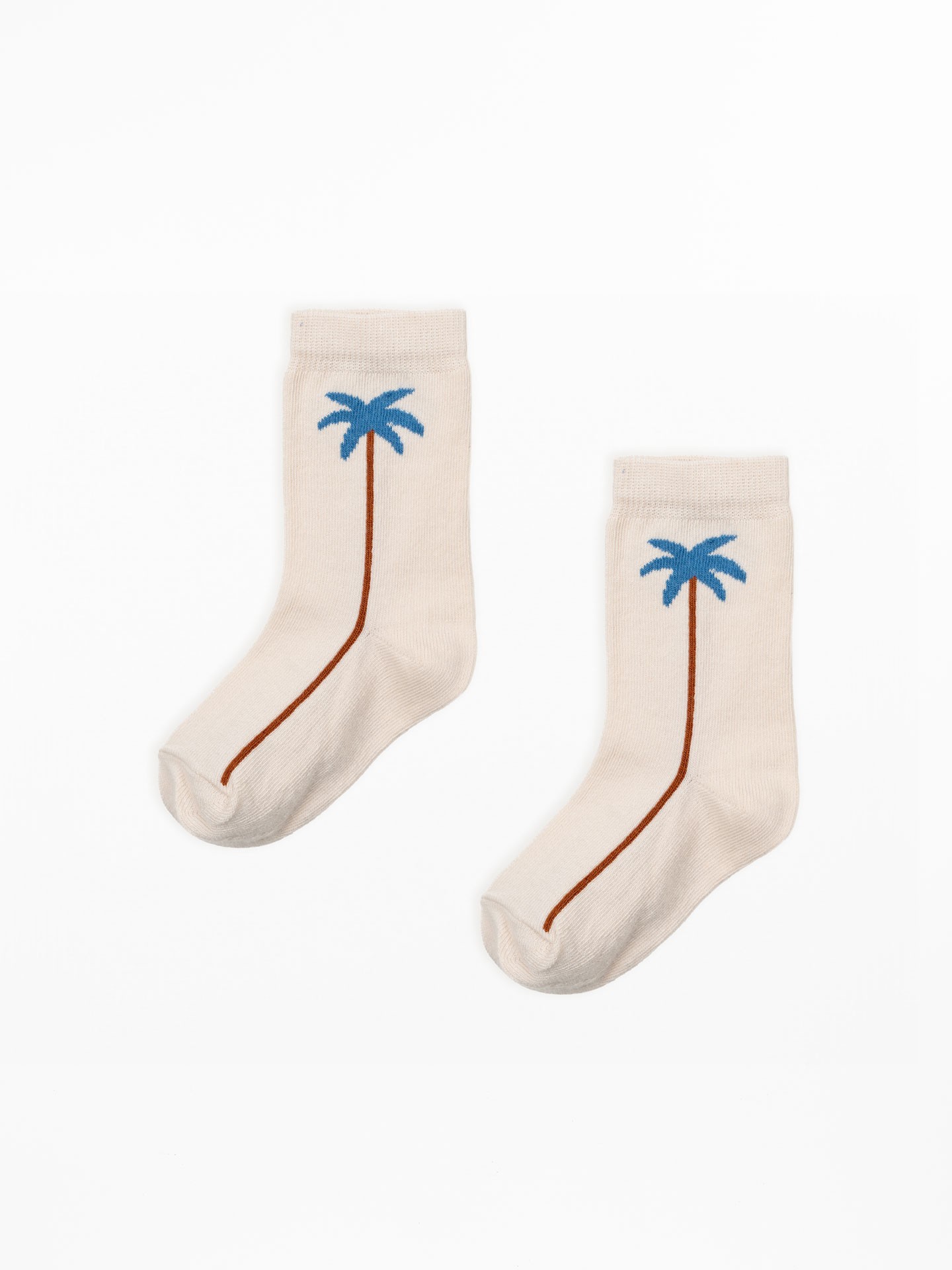 Chaussettes en coton biologique à motif palmiers.