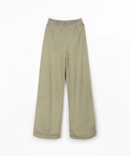 Pantaloni in maglina di cotone riciclato