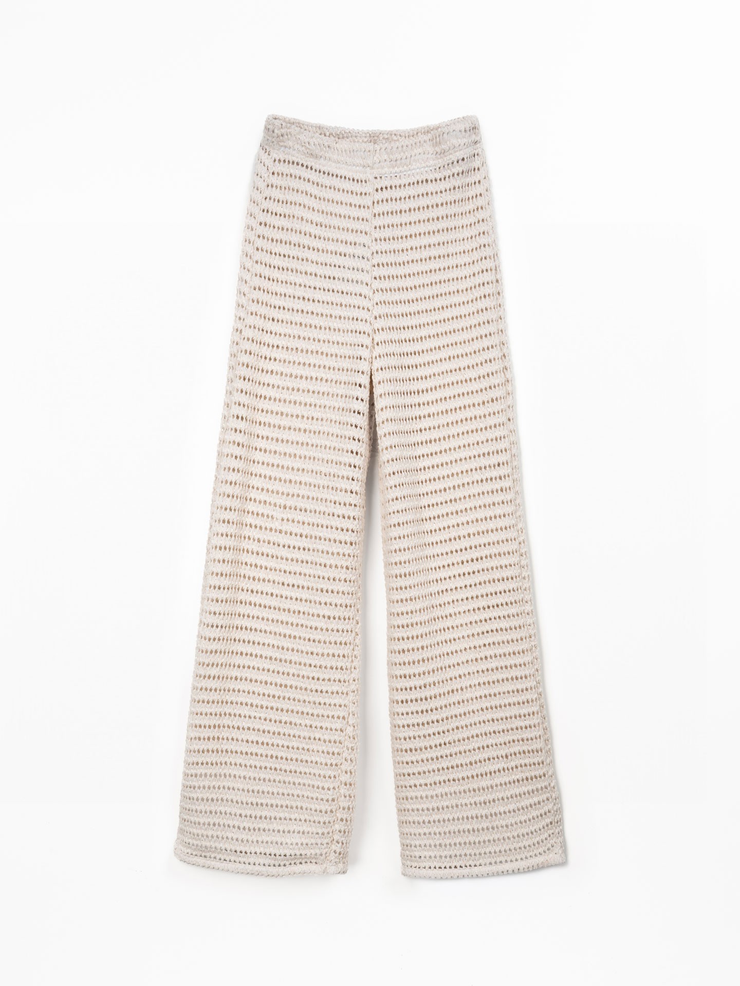 Pantaloni in maglia con cotone riciclato