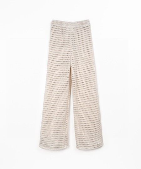Pantaloni in maglia con cotone riciclato