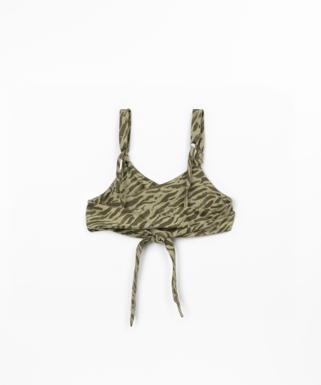 Top de bikini estampado