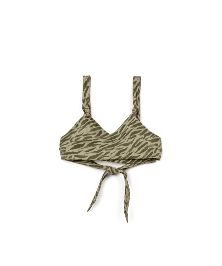 Top de bikini estampado