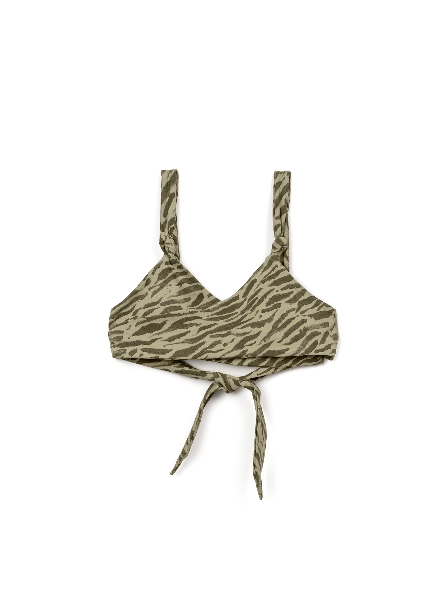 Top bikini con stampa