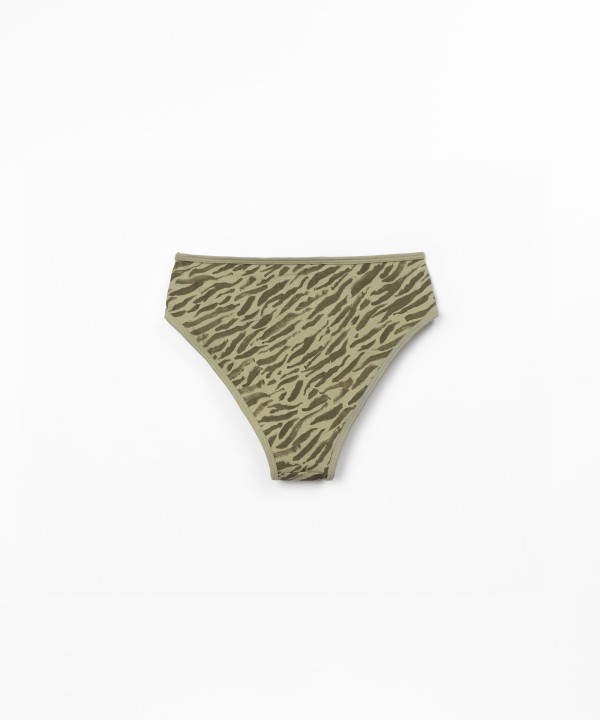 Cueca de Biquíni com estampado de zebra