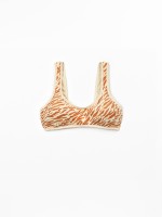 Zebra print bikini top