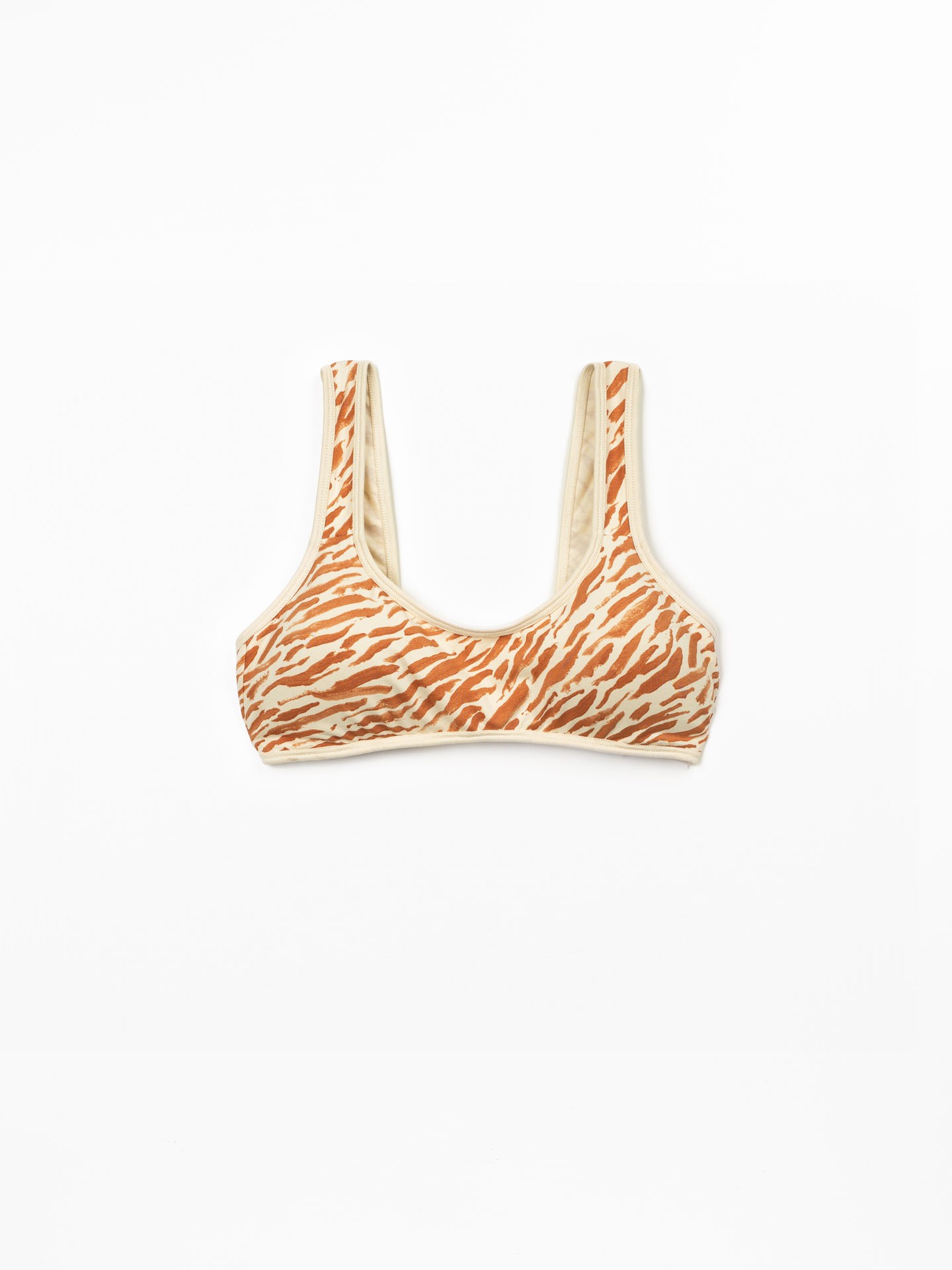 Top de Biquíni com estampado de zebra